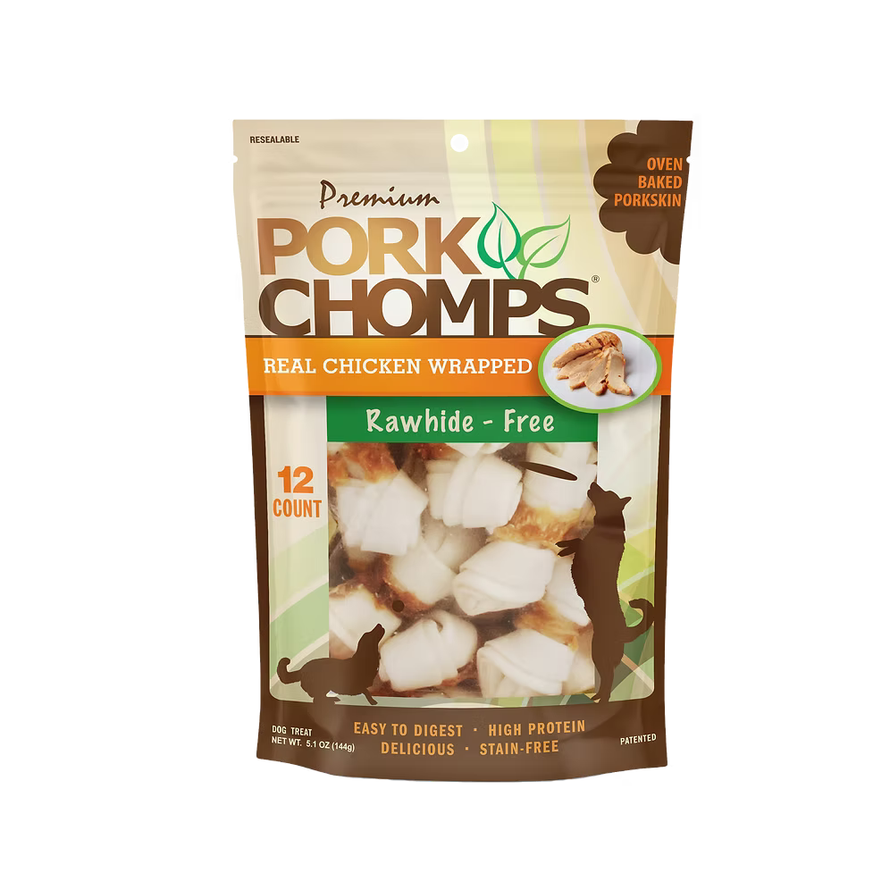 Real Chicken Wrapped Mini Knots - 12 Count