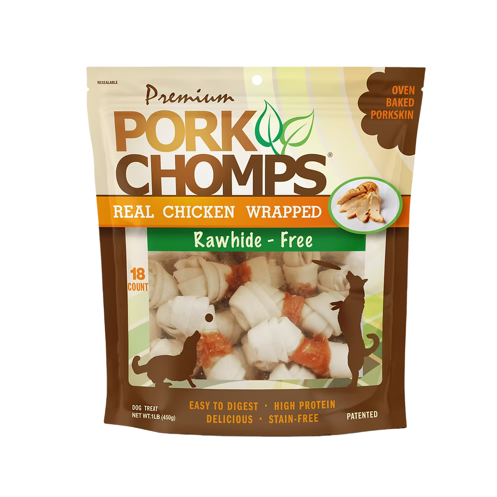 Real Chicken Wrapped Mini Knots - 18 Count
