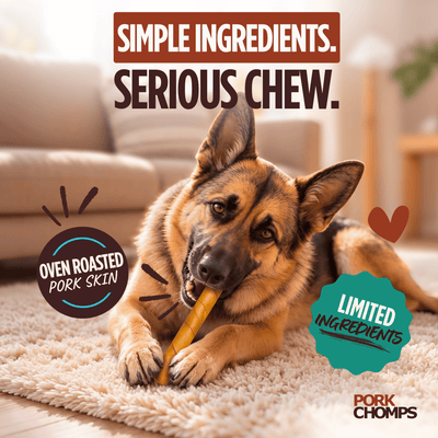 Pork Chomps - Roasted Pork Twists - 15 Count