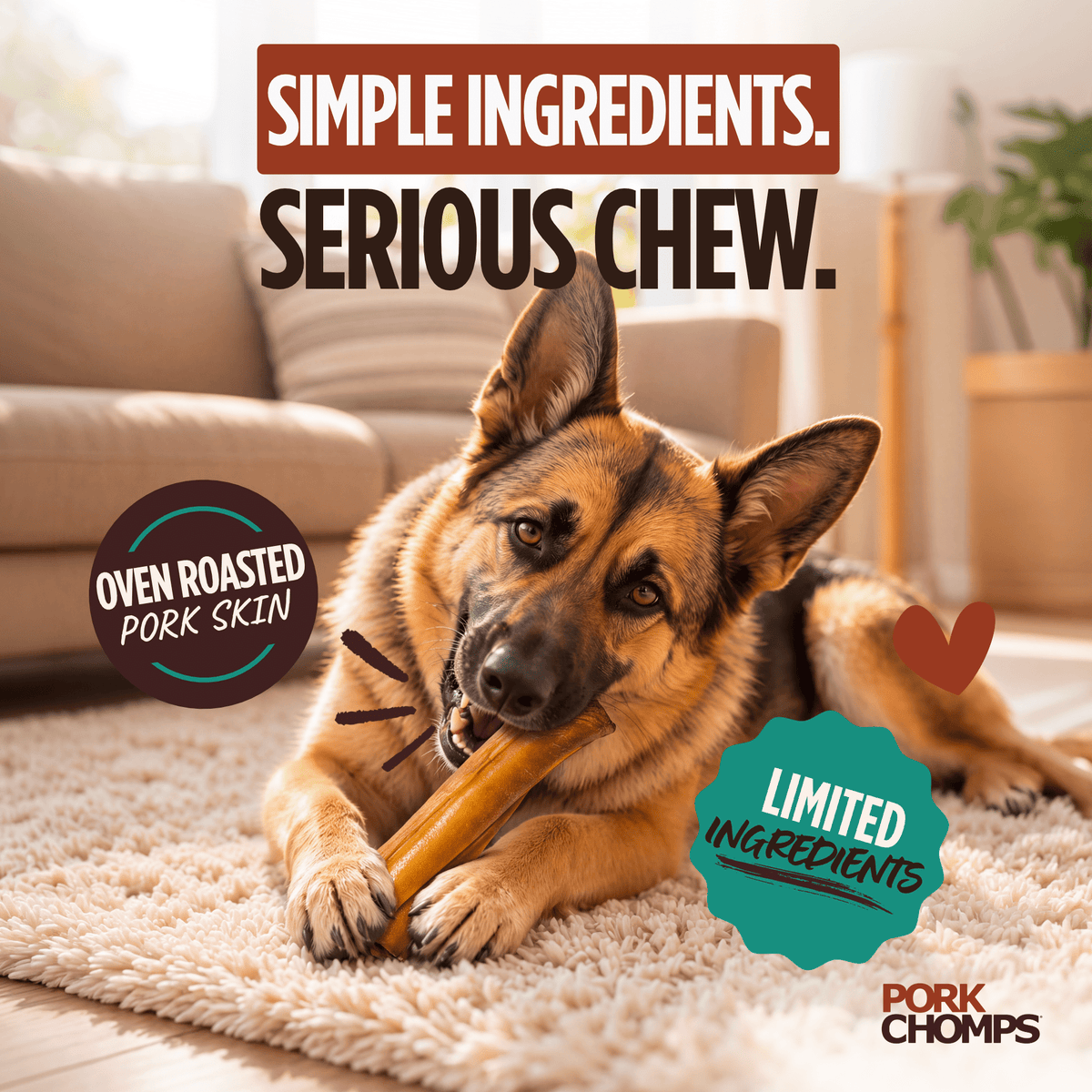 Pork Chomps - 7" Roasted Ribz - 10 Count